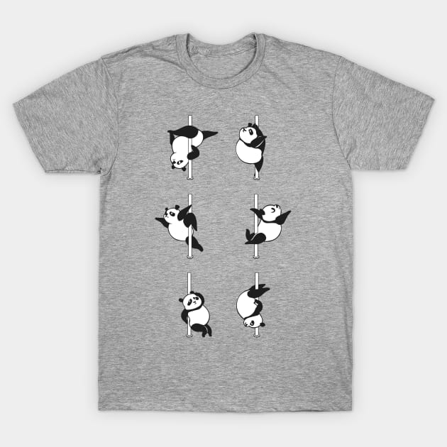 Panda Pole Dancing Club T-Shirt by huebucket